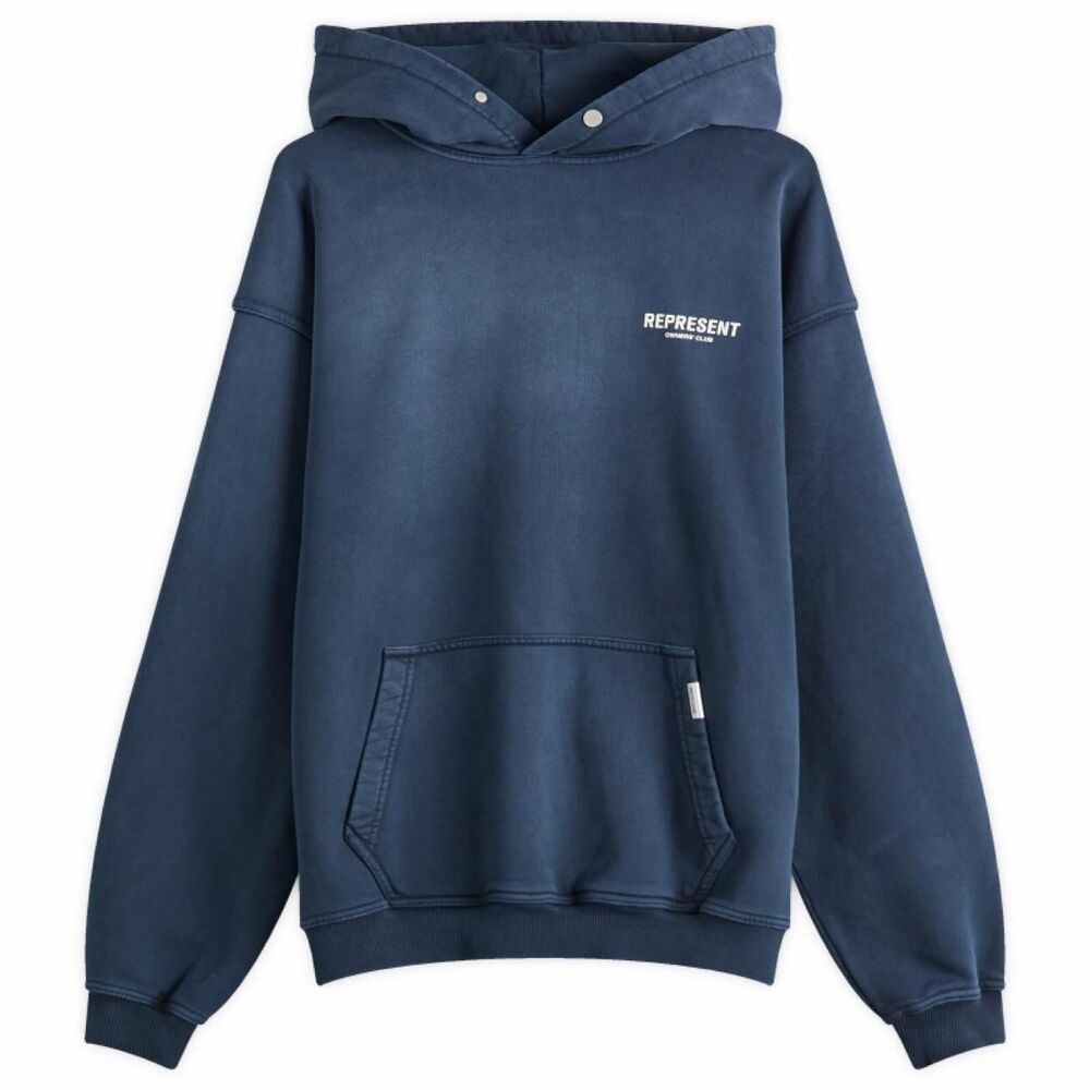 Represent Men's Black and Navy Hoodie